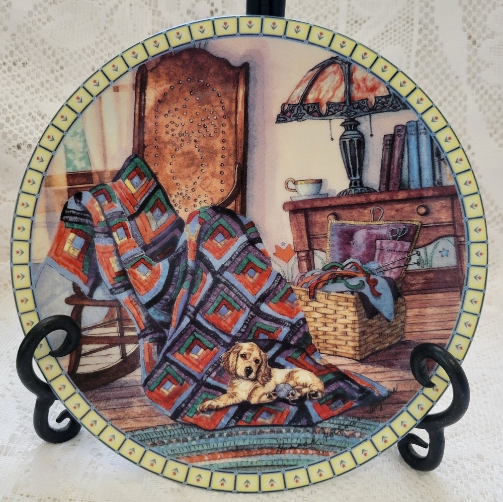 1990 Vintage Knowles Collector’s 8"  Plate "WARM RETREAT"